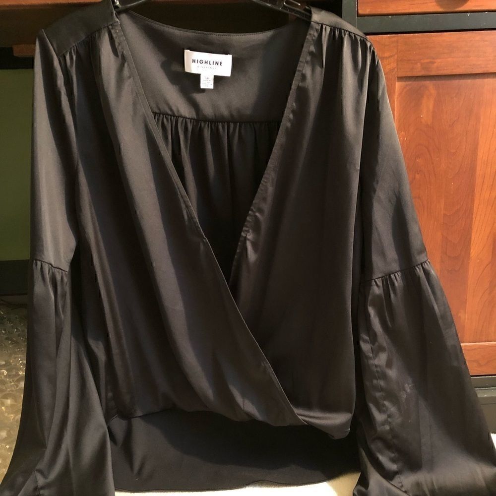 EUC Highline Collective Hi-Low Crossover Blouse L
